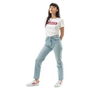 Levis Wedgie Straight High Rise Light Wash Ankle Jeans 31 x 28 Boho Summer